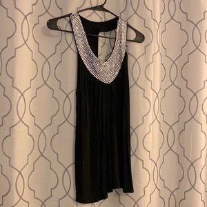✨ 2/$10 Sequined Black Tank Top, Medium